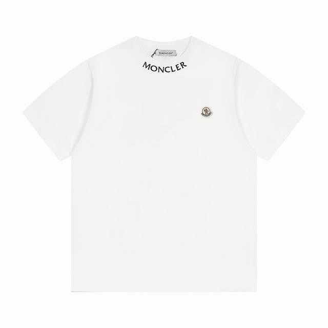New model number: G819 Moncler new neckline classic Logo casual round neck short