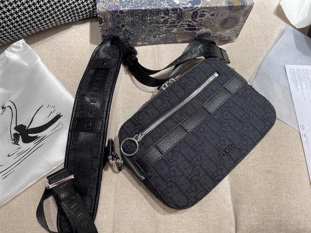 Dior Safari Messenger Bag in Grained Calfskin Monogram Shoulder and Crossbody Ba