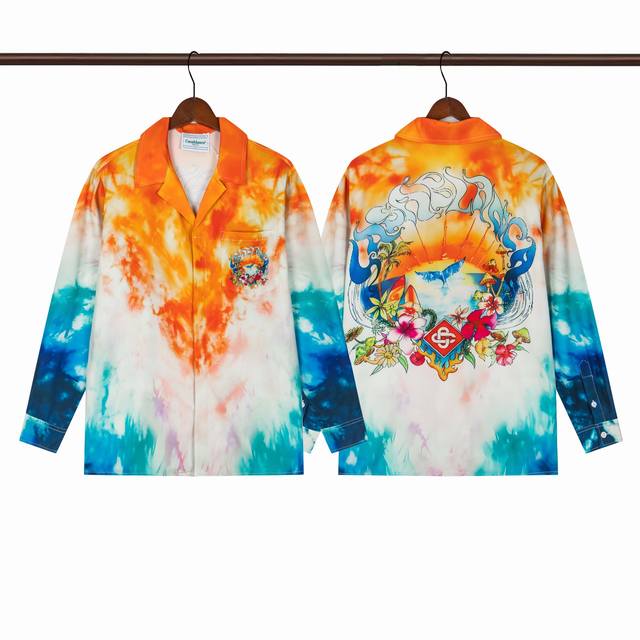 Style C606Casablanca High Quality Beach Series Long Sleeve Shirt Sizes ML Xl Xxl