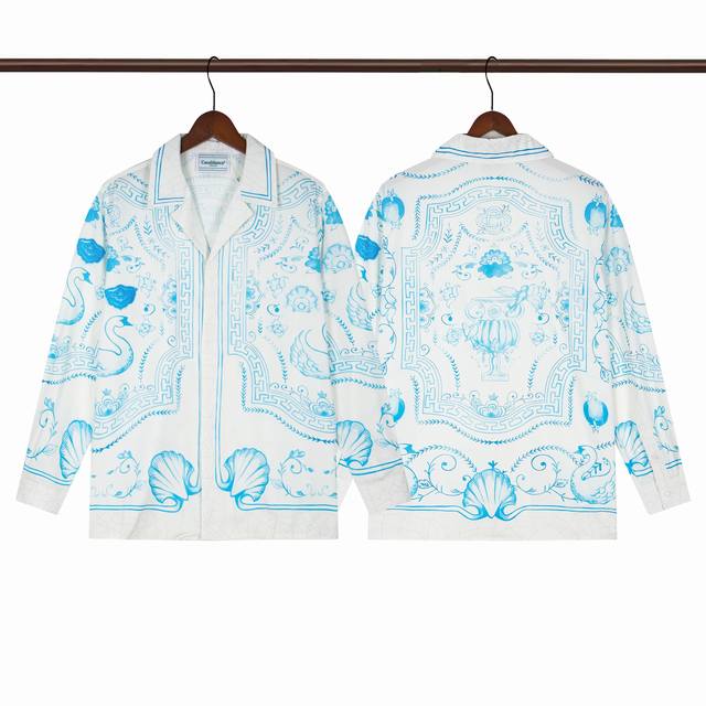 Style C604Casablanca High Quality Beach Series Long Sleeve Shirt Sizes ML Xl Xxl