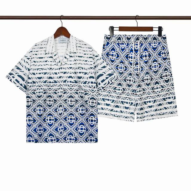 C272 short-sleeved shirt C372 shorts double-layer inner mesh Casablanca Casablan