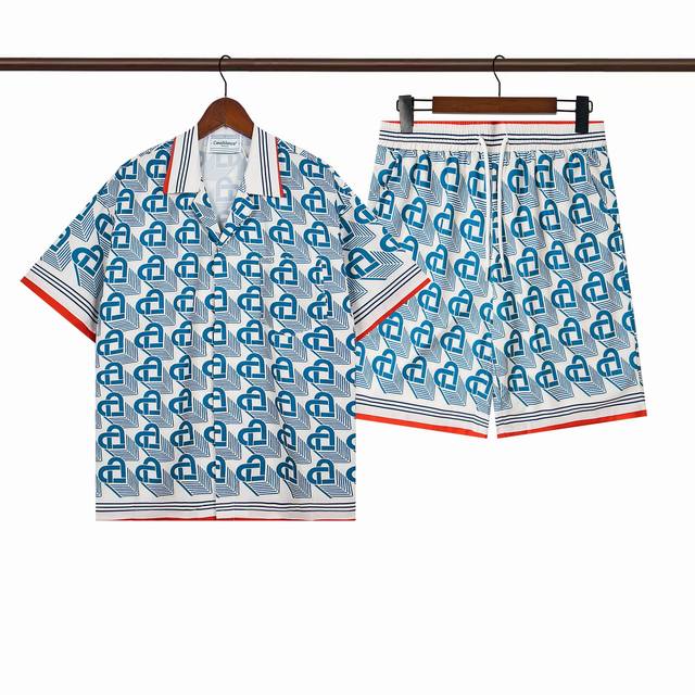 C271 short-sleeved shirt C371 shorts double-layer inner mesh Casablanca Casablan