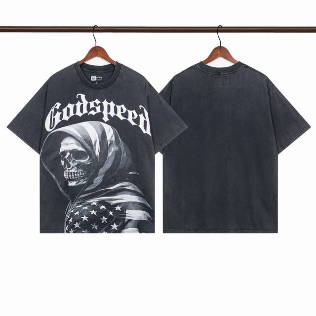 Model G59 Washed and faded black Godspeed 25Ss vintage washed distressed short-s