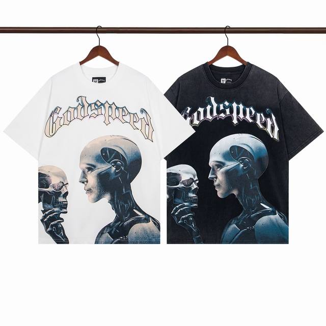 Style G44 Washed and faded black and white Godspeed 25Ss vintage washed distress