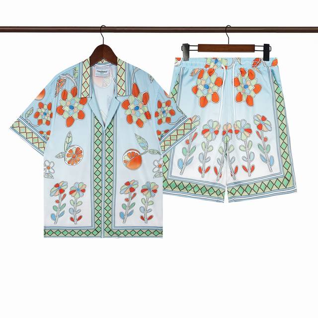 C234 short-sleeved shirt C334 shorts double-layer inner mesh Casablanca Casablan