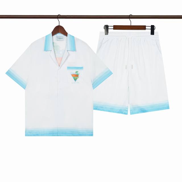 C255 short-sleeved shirt C355 shorts double-layer inner mesh Casablanca Casablan