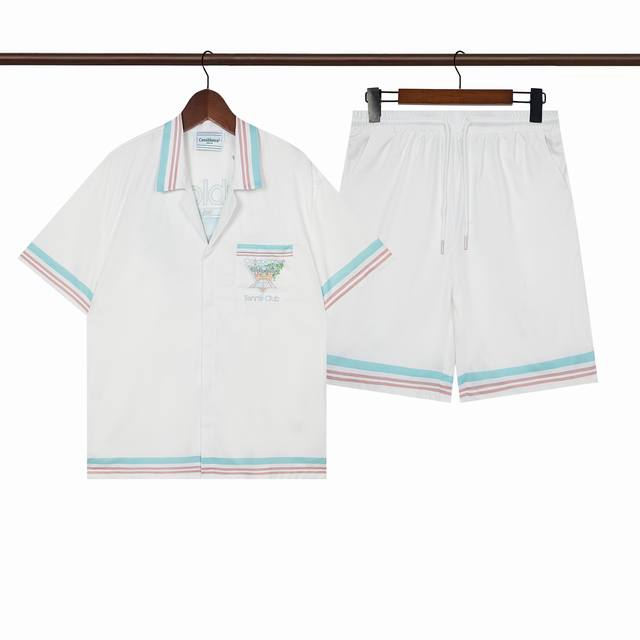 C254 short-sleeved shirt C354 shorts double-layer inner mesh Casablanca Casablan