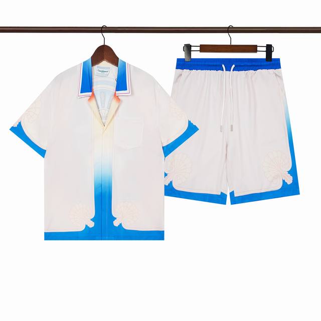 C248 short-sleeved shirt C348 shorts double-layer inner mesh Casablanca Casablan
