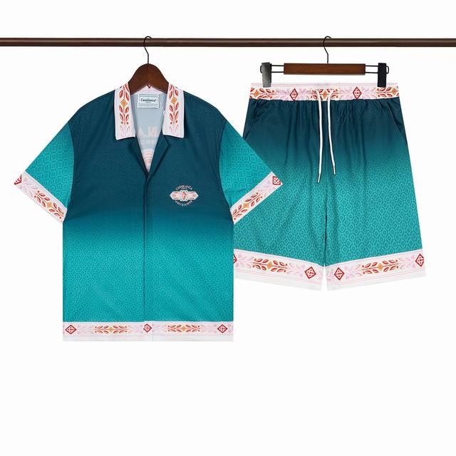 C216 short-sleeved shirt C316 shorts double-layer inner mesh Casablanca Casablan