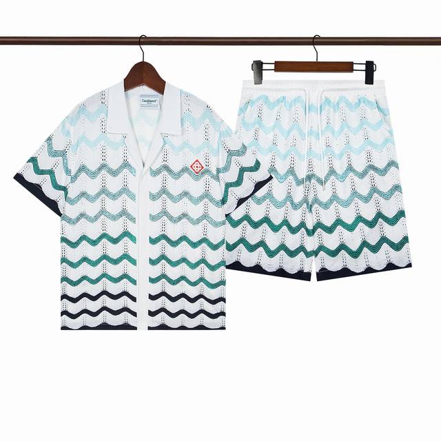 C217 short-sleeved shirt C317 shorts double-layer inner mesh Casablanca Casablan