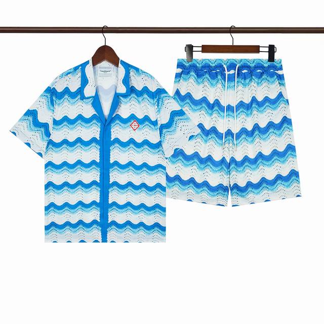 C221 short-sleeved shirt C321 shorts double-layer inner mesh Casablanca Casablan
