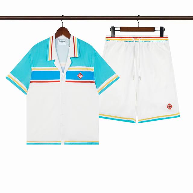 C241 short-sleeved shirt C341 shorts double-layer inner mesh Casablanca Casablan