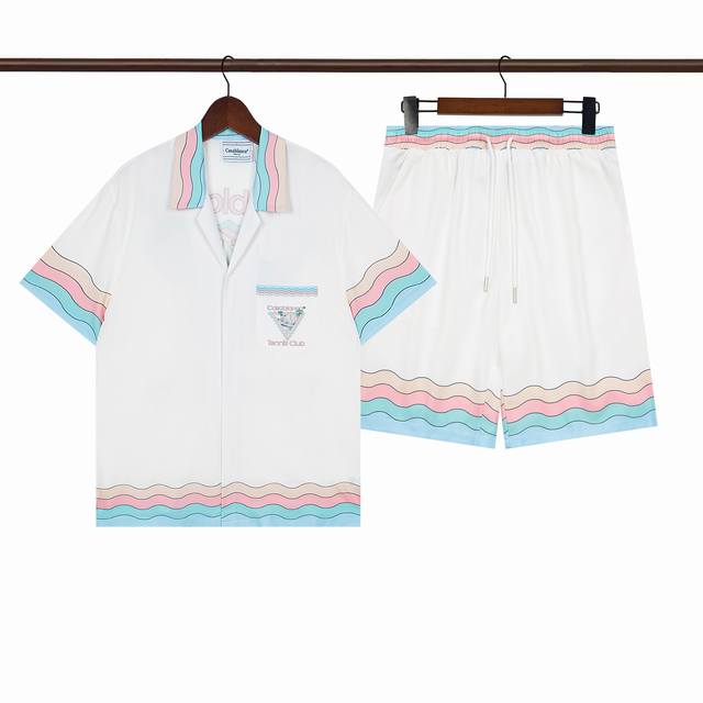 C239 short-sleeved shirt C339 shorts double-layer inner mesh Casablanca Casablan