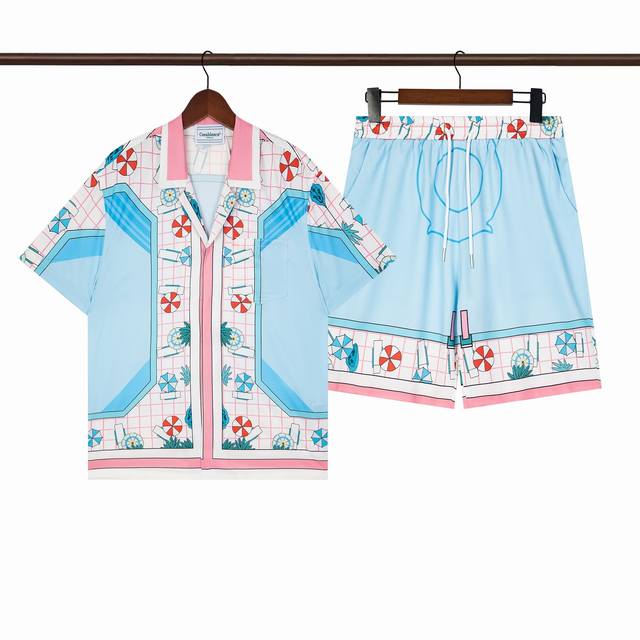 C231 short-sleeved shirt C331 shorts double-layer inner mesh Casablanca Casablan