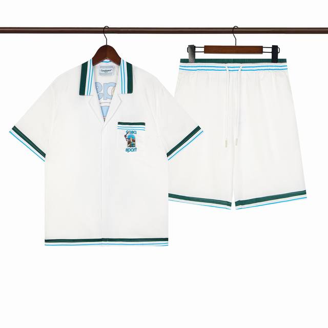 C209 short-sleeved shirt C309 shorts double-layer inner mesh Casablanca Casablan
