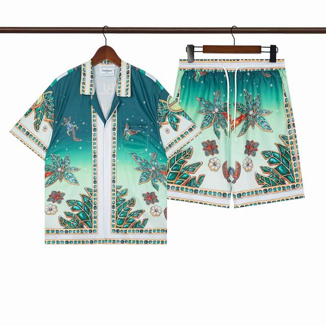 C206 short-sleeved shirt C306 shorts double-layer inner mesh Casablanca Casablan