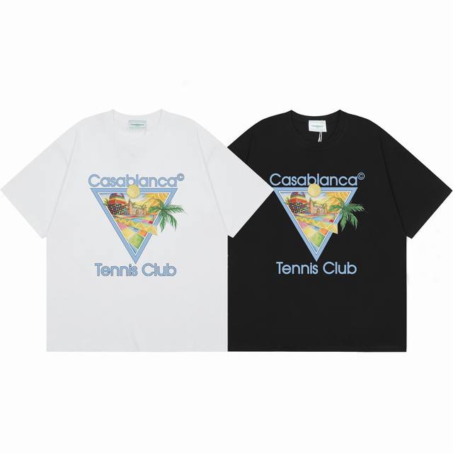 Model No. C88Casablanca High-quality cotton double sand casual short-sleeved T-s
