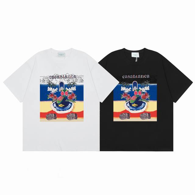 Model No. C84Casablanca High-quality cotton double sand casual short-sleeved T-s