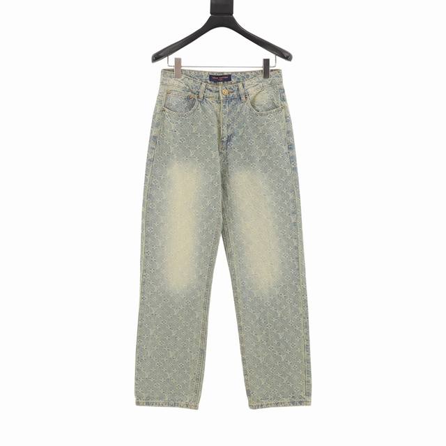 Style No. Y852 Louis Vuitton monogram denim trousers. The classic Mon*M and Gian