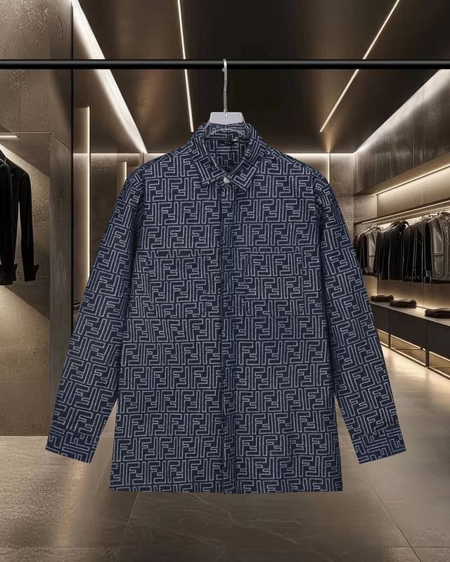 jacquard denim shirt is available now. This new long-sleeved shirt features an e