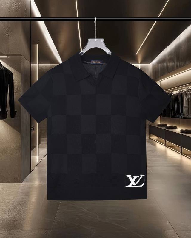 Next-Day Shipping Louis Vuitton Lv Checkerboard Logo Jacquard Knitted Casual Sho