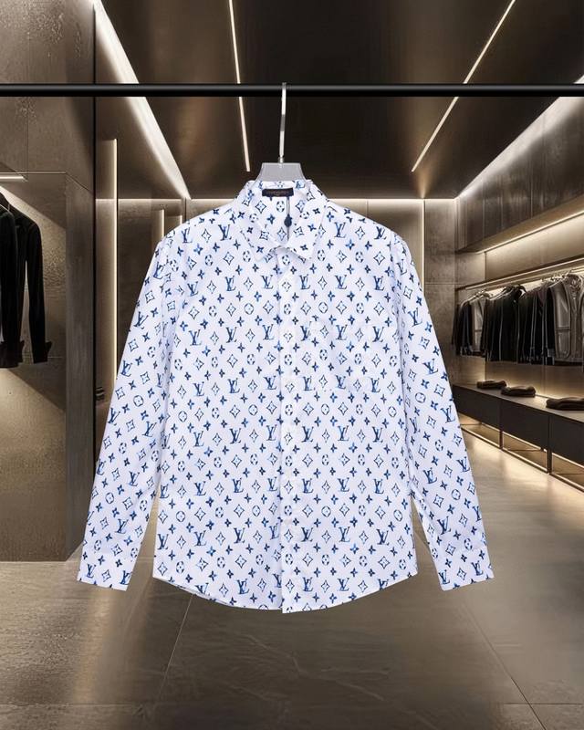 Lv Louis Vuitton's hot-selling item is here! This long-sleeved shirt features a
