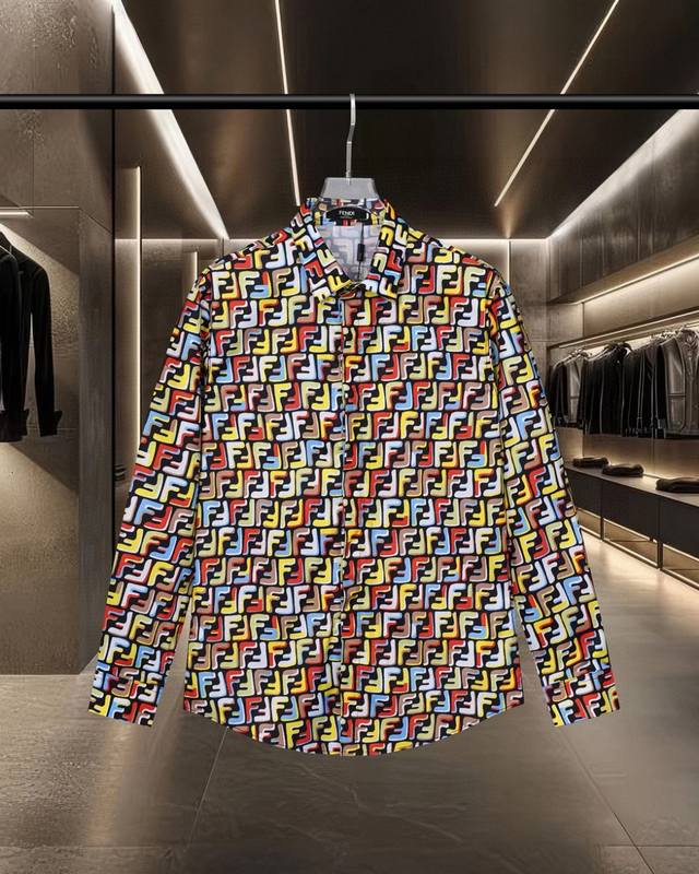 digital logo long-sleeved shirt. 2025Ss official website new long-sleeved shirt,