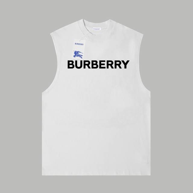 Burberry's official Burberry classic logo-laminated double-yarn cotton sleeveles