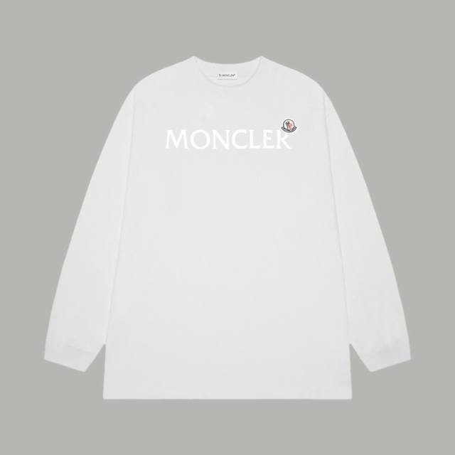 Moncler's official website features the same classic logo flocked letter print o