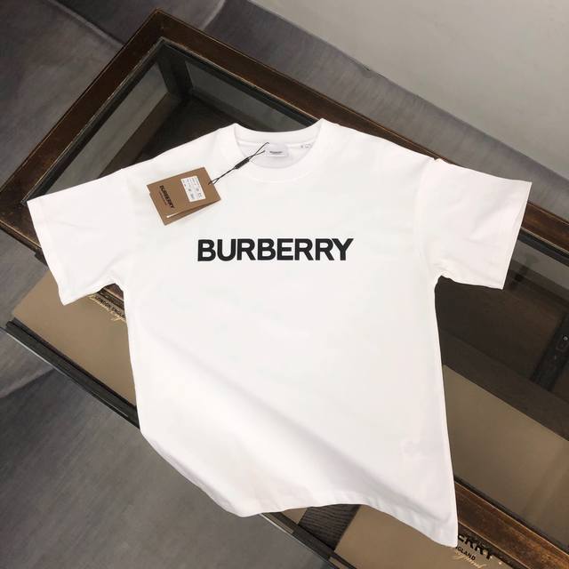 Bur*Berry 25Ss counter-matched round-neck short-sleeved T-shirt ~ Couple's style