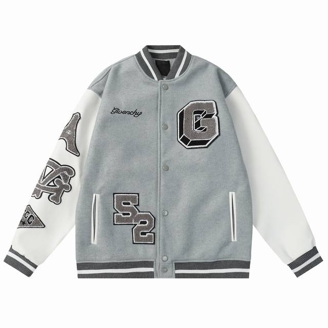 Style No. B59 Gvc Givenchy lambskin towel embroidery baseball jacket high-weight