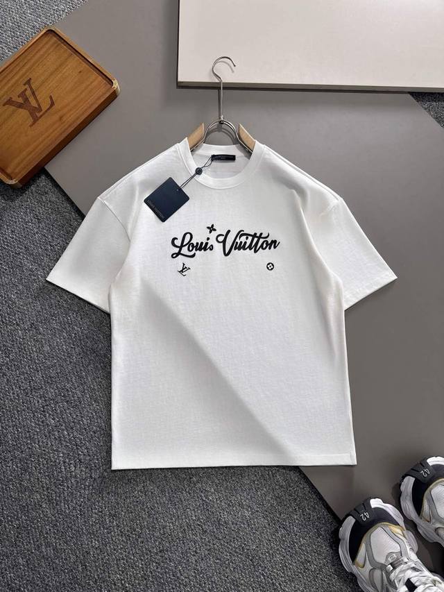 Lv 2025 Spring/Summer Collection unisex cotton short-sleeved T-shirt with front
