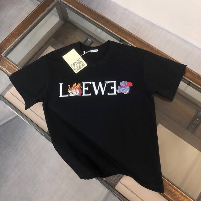 Loewe's new summer crewneck short-sleeved T-shirt! Made from 270g heavyweight, h