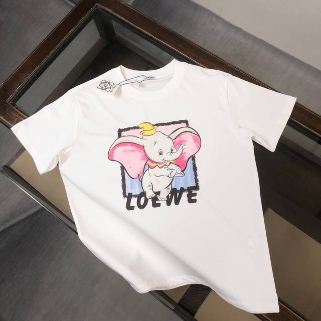 Loewe's new summer crew neck short-sleeved T-shirt! Made from 270g heavyweight,