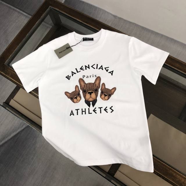Balenciaga's new summer crewneck short-sleeved T-shirt! Made from 270g heavyweig