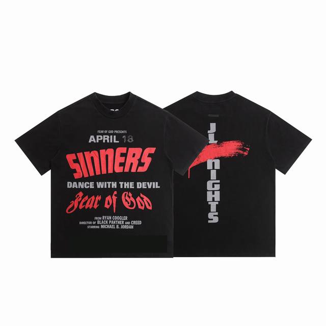 Fear Of God Fog new arrival Dancing with the Devil letter print heavy work distr