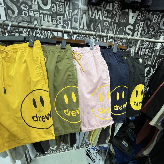 709 Smiley face shorts arrived Drew House Smiley face classic shorts beach pants