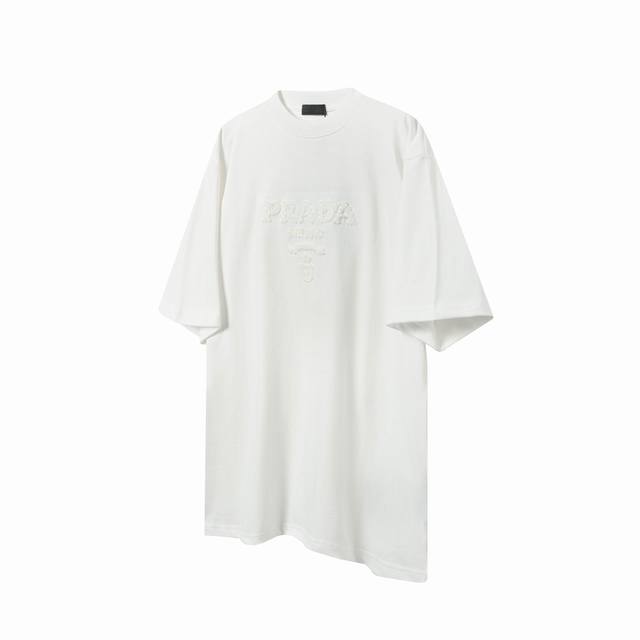Special Offer: Prada 25Ss Terry Embroidery Short-Sleeve T-Shirt, Made from YB De