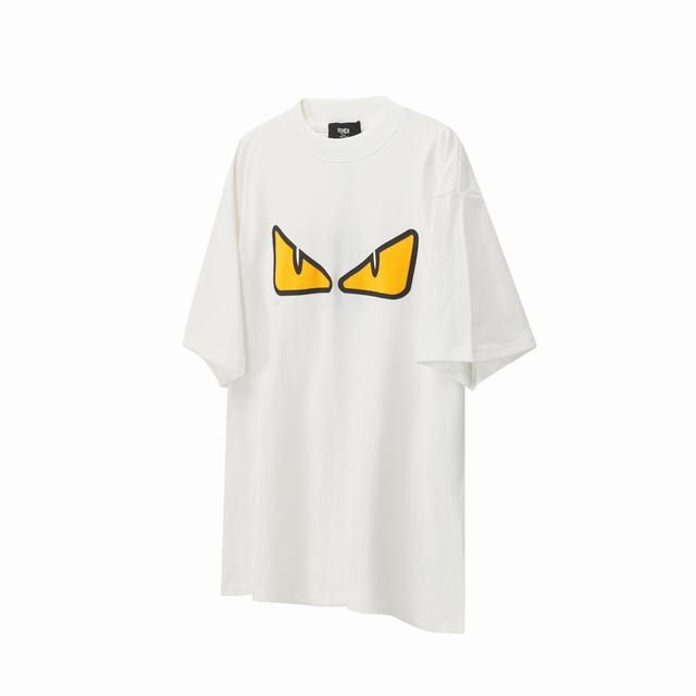 Special offer Fendi 25Ss eye silicone flocking print short-sleeved T-shirt made