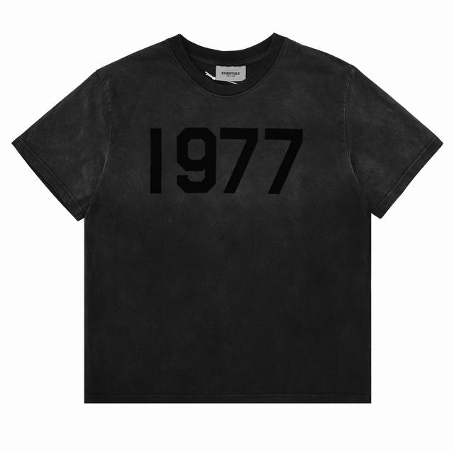 Fog Fear Of God Season 8 Double Wash 1977 Flocked Letter Printed Round Neck Shor