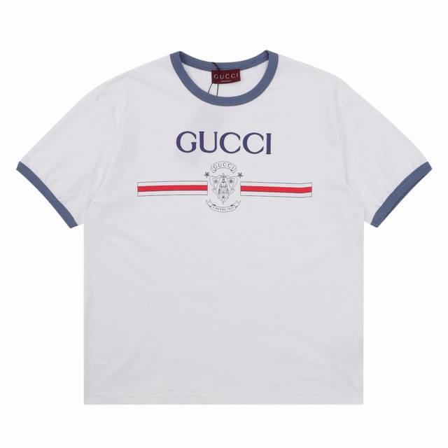 Gucci new colorblock print round neck T-shirt Size: Xs-L