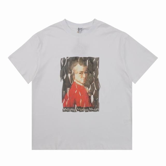 Loewe Mozart print round neck short-sleeved T-shirt Size: XS-L