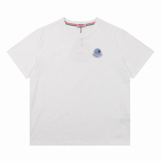 Monecler flocked logo round neck short sleeves Size: SL