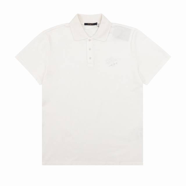 Louis Vuitton safety pin embroidered short-sleeved polo shirt Size: SL