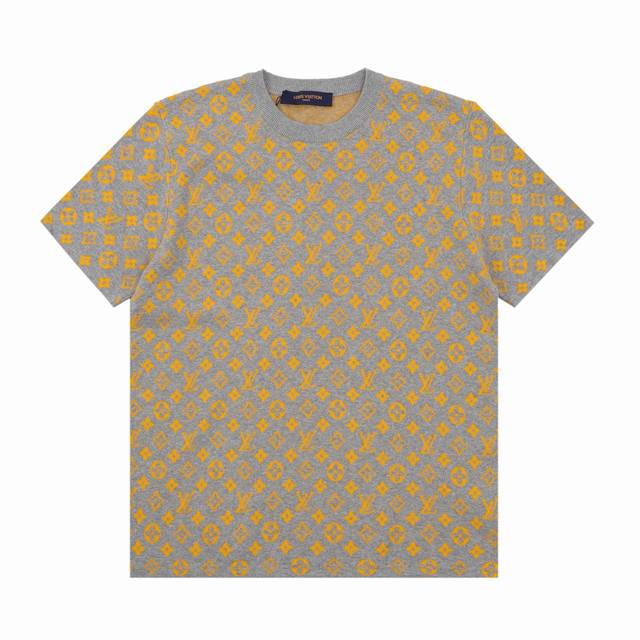 Louis Vuitton all-over monogram logo knitted short-sleeved T-shirt Sizes: XS-L