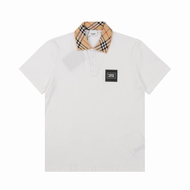 Burberry leather logo short-sleeved polo shirt Size: S-Xl