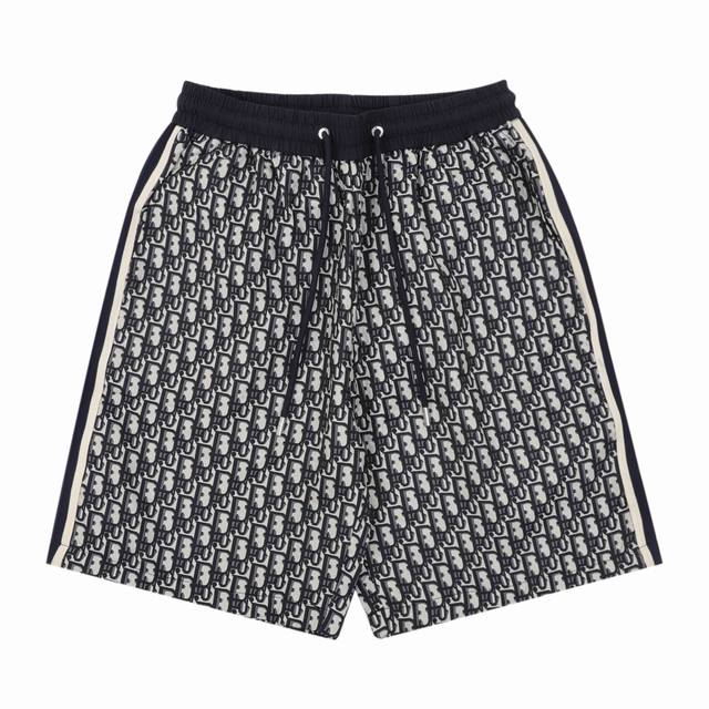 Dior classic old flower navy blue jacquard casual shorts Size: Xs-L