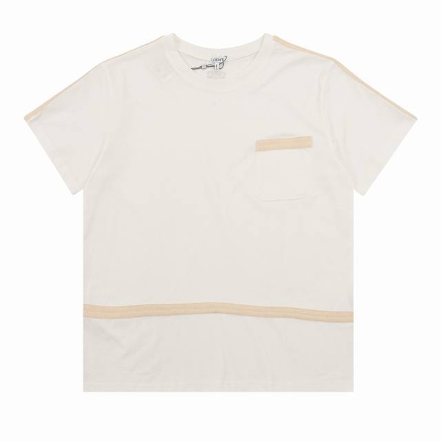 Loewe Loewe colorblock woven ribbon round neck T-shirt Size: SL
