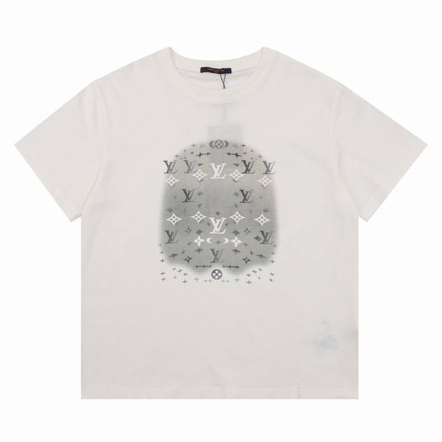 Louis Vuitton Louis Vuitton ink rendering print decorative short-sleeved T-shirt
