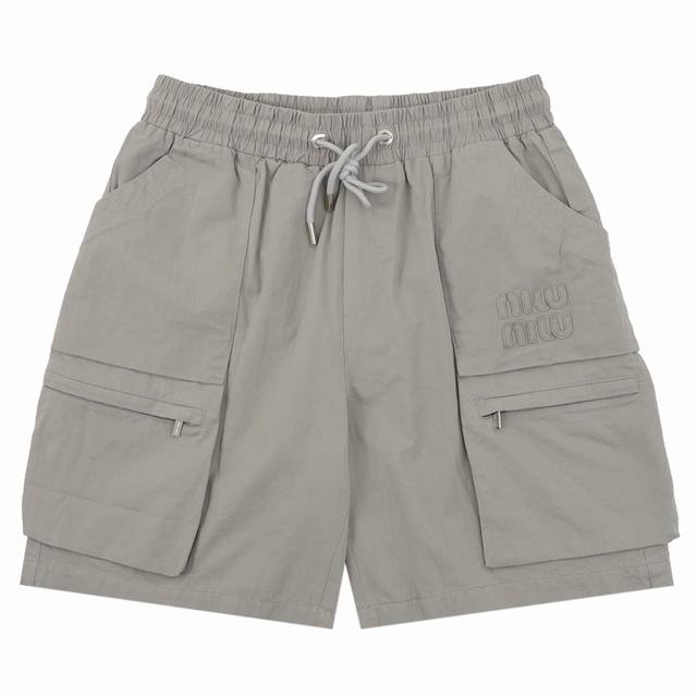 Miumiu Miu Miu embroidered logo work shorts Size: Xs-L
